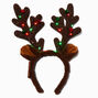 Reindeer Antlers Furry Light-Up Headband,