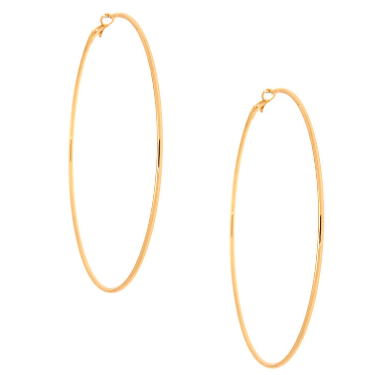 Gold 100MM Hoop Earrings,