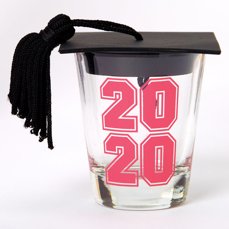 2020 Graduation Cap Shot Glass - Clear,