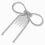 Silver-tone Rhinestone Bow Hair Comb,