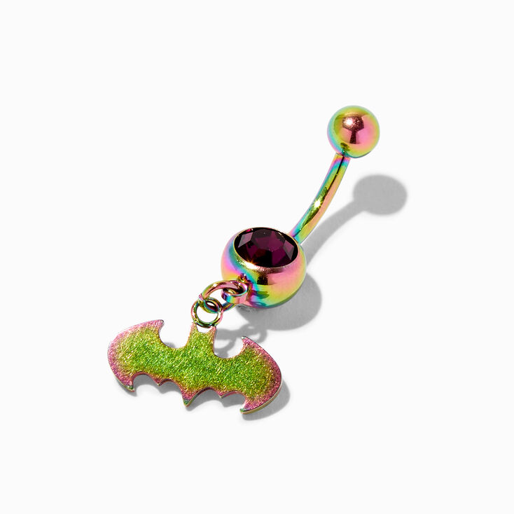 Batman&reg; Anodized 14G Dangle Belly Bar,