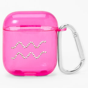 Pink Aquarius Zodiac Earbud Case Cover - Compatible with Apple AirPods&reg;,