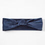 Velvet Knit Knotted Headwrap - Sapphire Blue,