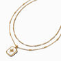 Icing Select 18k Gold Plated Embellished Compass Multi-Strand Necklace,