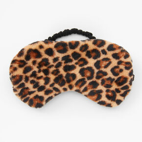 Plush Sleeping Eye Mask - Leopard Print,