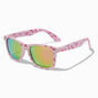 Pink Strawberry Print Rainbow Lens Sunglasses,