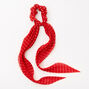 Small Polka Dot Pleated Scarf Hair Scrunchie - Red,