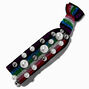 Pearl-Embellished Rainbow Print Hair Tie,