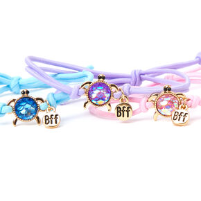 Gemstone Turtle BFF Friendship Bracelets - 3 Pack,