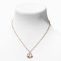 Gold Zodiac Symbol Pendant Necklace - Libra,