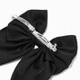 Black Satin Bow Barrette Hair Clip,