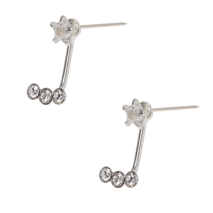 Sterling Silver Star Ear Jacket Earrings,