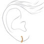 Gold 10MM Embellished Clip On Huggie Hoop Earrings,