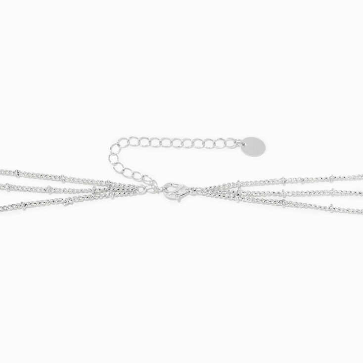 Burnished Silver Dreamcatcher Multi Strand Necklace,