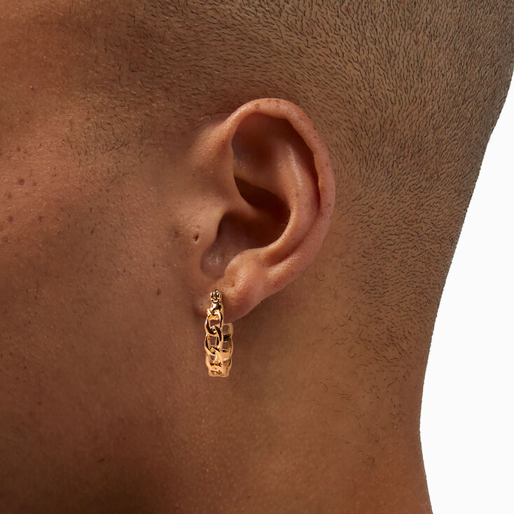 Gold 20MM Chainlink Hoop Earrings,