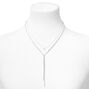 Silver Round Rhinestone Y-Neck Jewelry Set - 2 Pack,