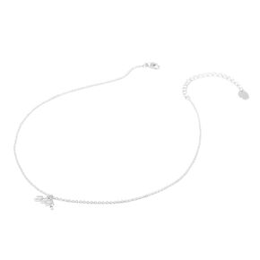 Silver Zodiac Embellished Pendant Necklace - Aquarius,
