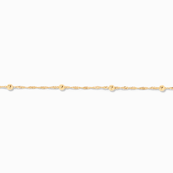 ICING Select 18k Yellow Gold Plated Beaded Chain Anklet,