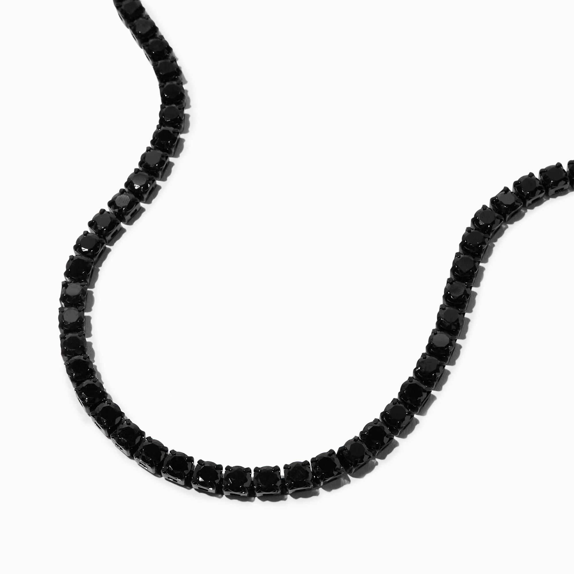 Black Stainless Steel Cubic Zirconia Cup Chain Necklace Icing US