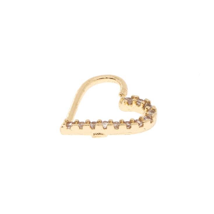 Crystal Heart Daith Earring,