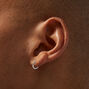 Silver 10MM Skinny Hoop Earrings - 3 Pack,