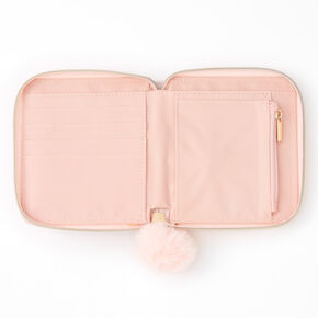 Pink Marble Mini Zip Wallet,