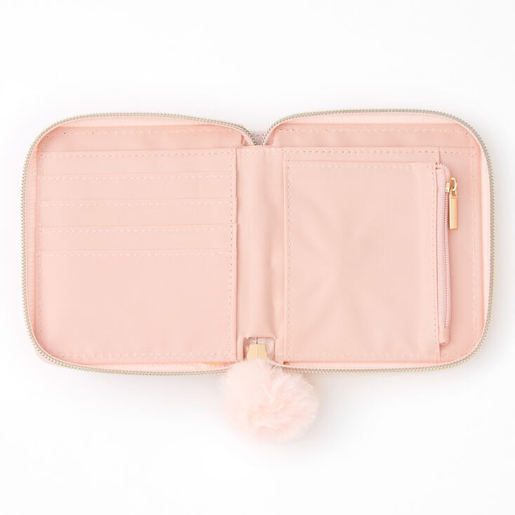 Pink Marble Mini Zip Wallet,