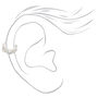 Silver Crystal Ball Ear Cuffs - 3 Pack,
