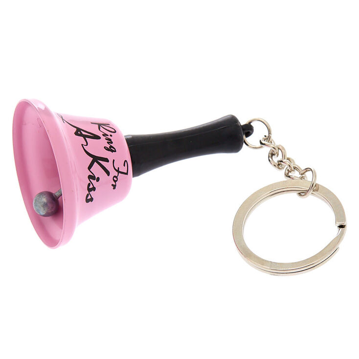 Ring For A Kiss Bell Keychain - Pink,