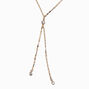 Gold-tone Cubic Zirconia Multi-Strand Y-Neck Necklace,