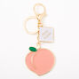 Peach Please Keychain - Gold,
