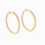 Icing Select 18k Gold Plated Crystal Circle Hoop Earrings,