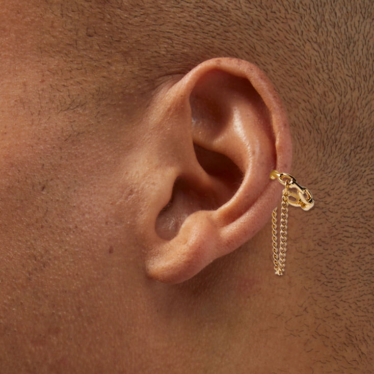 Gold-tone Opal Cuff Earring Stackables - 6 Pack,