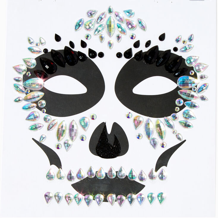 Iridescent Skeleton Face Gems,