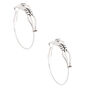 Silver 40MM Skeleton Hoop Earrings,