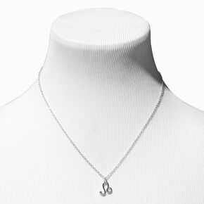 Silver Zodiac Embellished Pendant Necklace - Leo,