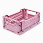 Pink Folding Storage Crate,