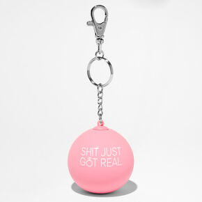 Shit Just Got Real Bridal Pink Stress Ball Keychain,