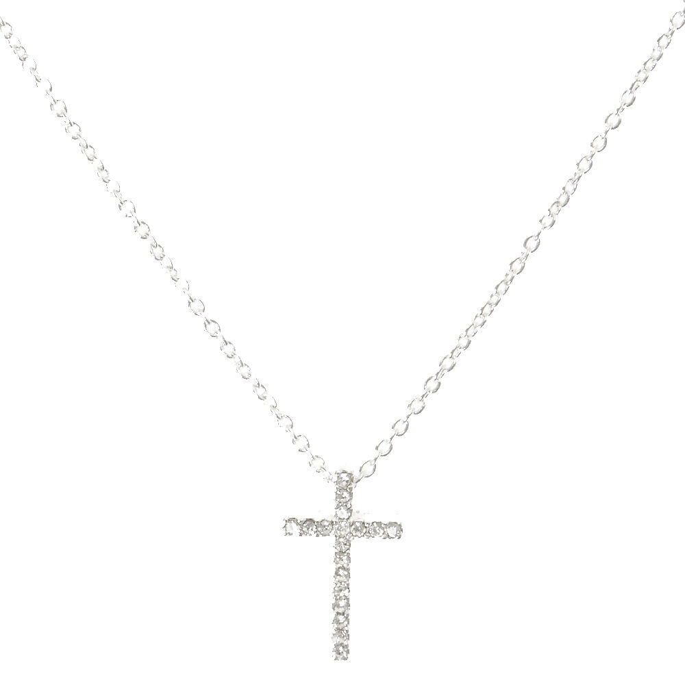 Men's Crystal Cross Pendant Silver Gold Black Stainless Steel Cross Pendant  Necklace - Walmart.com