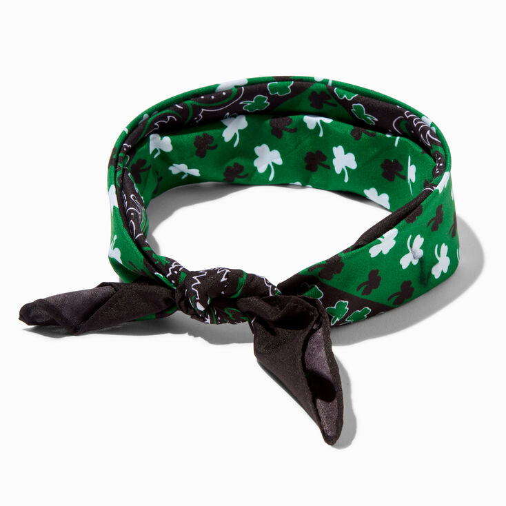 Shamrock &amp; Paisley Bandana Headwrap,