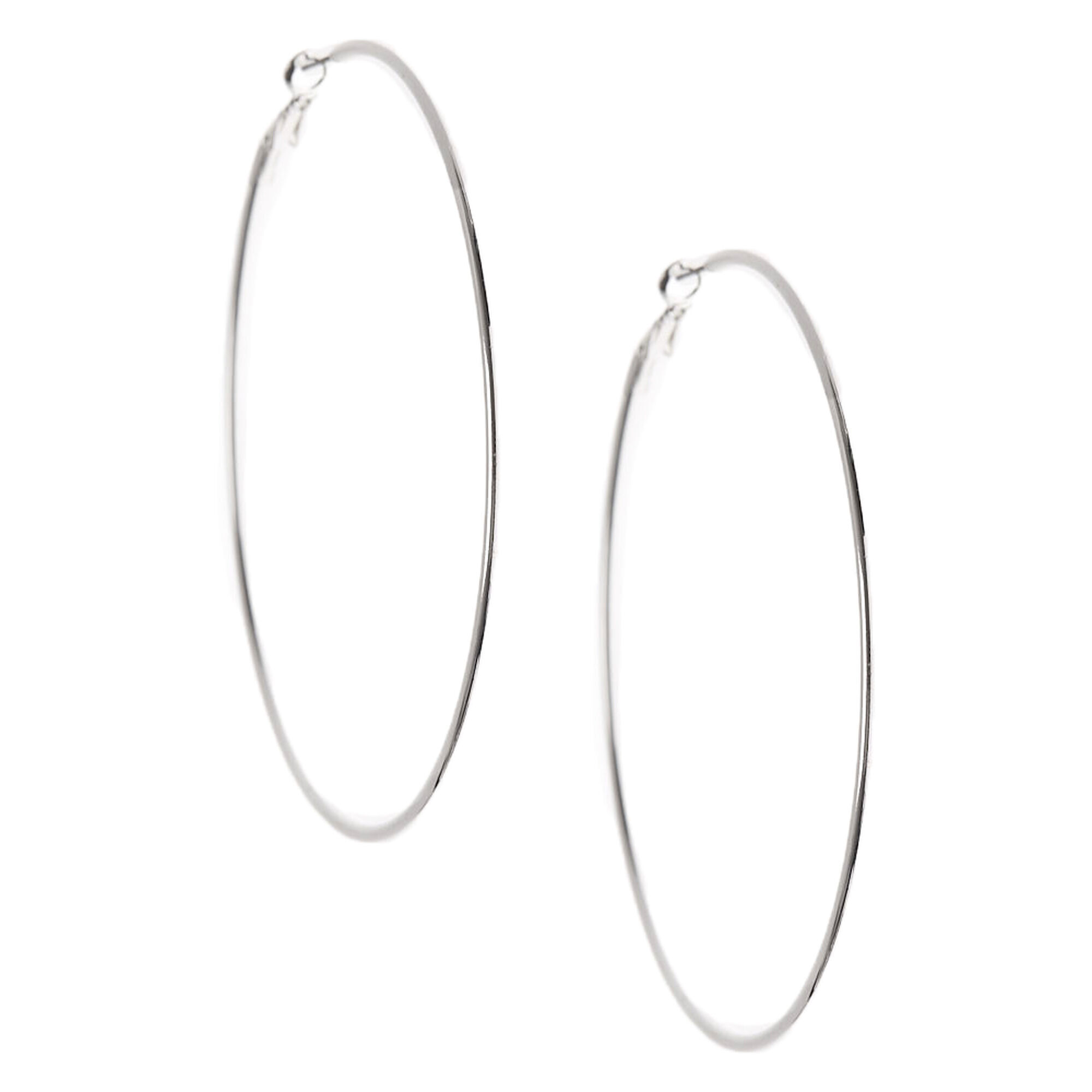 Silver 80MM Hoop Earrings | Icing US