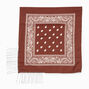Brown Bandana Chain Fringe Head Scarf,