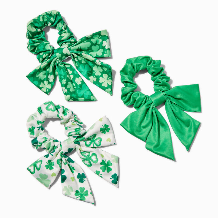 St. Patrick&#39;s Day Bow Scrunchies - 3 Pack,