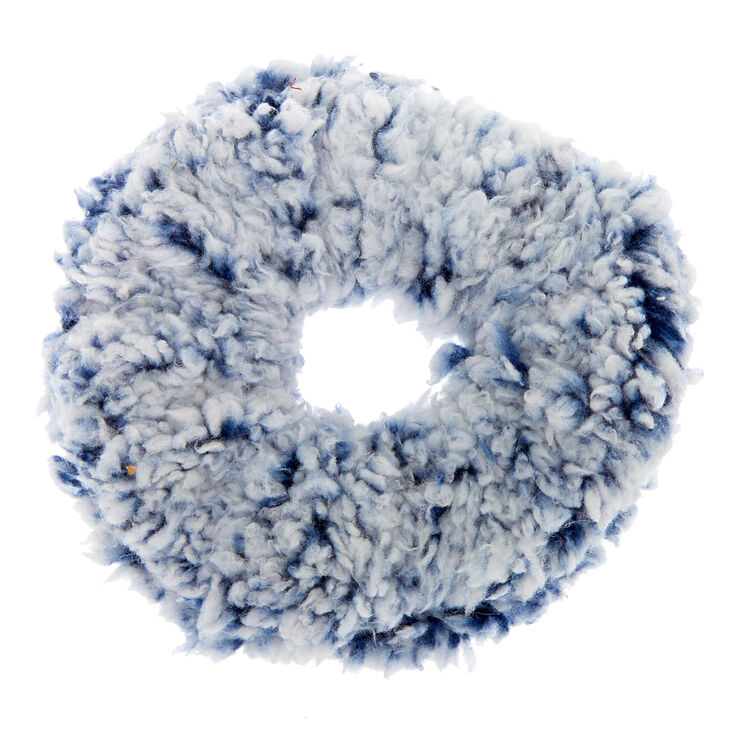 Medium Teddy Hair Scrunchie - Blue,