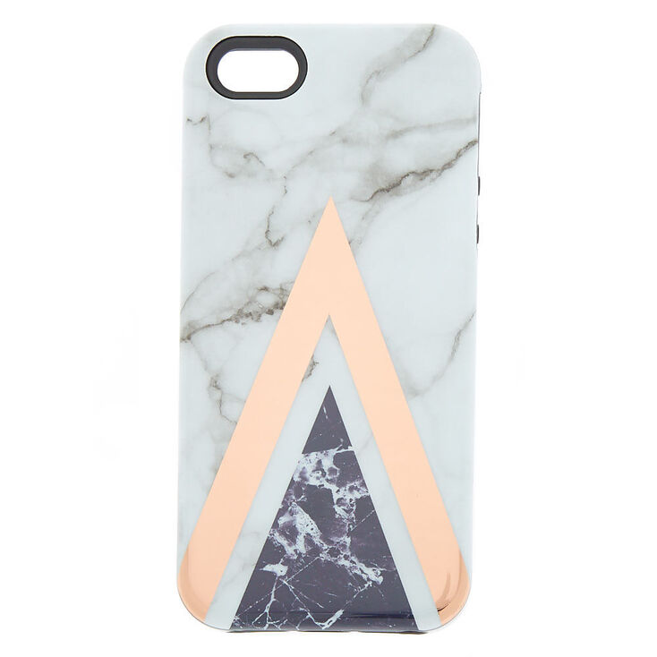 Geometric Marbled Protective Phone Case - Fits iPhone 6/7/8,