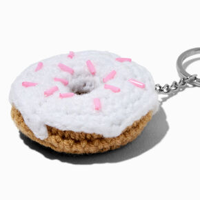 Sprinkle Donut Crocheted Keychain,