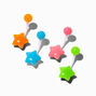 Neon Star Glow in the Dark Belly Rings - 4 Pack,