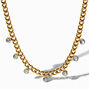 Icing Select 18k Gold Plated Cubic Zirconia Confetti Curb Chain Necklace,