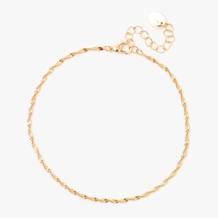 Gold Twisted Chain Anklet,