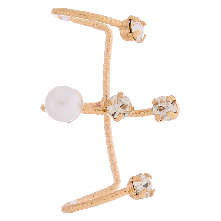 Gold 1" Pearl Ear Cuff,